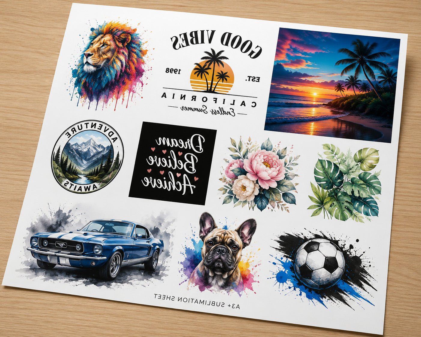 A3+ Sublimation Gang Sheets